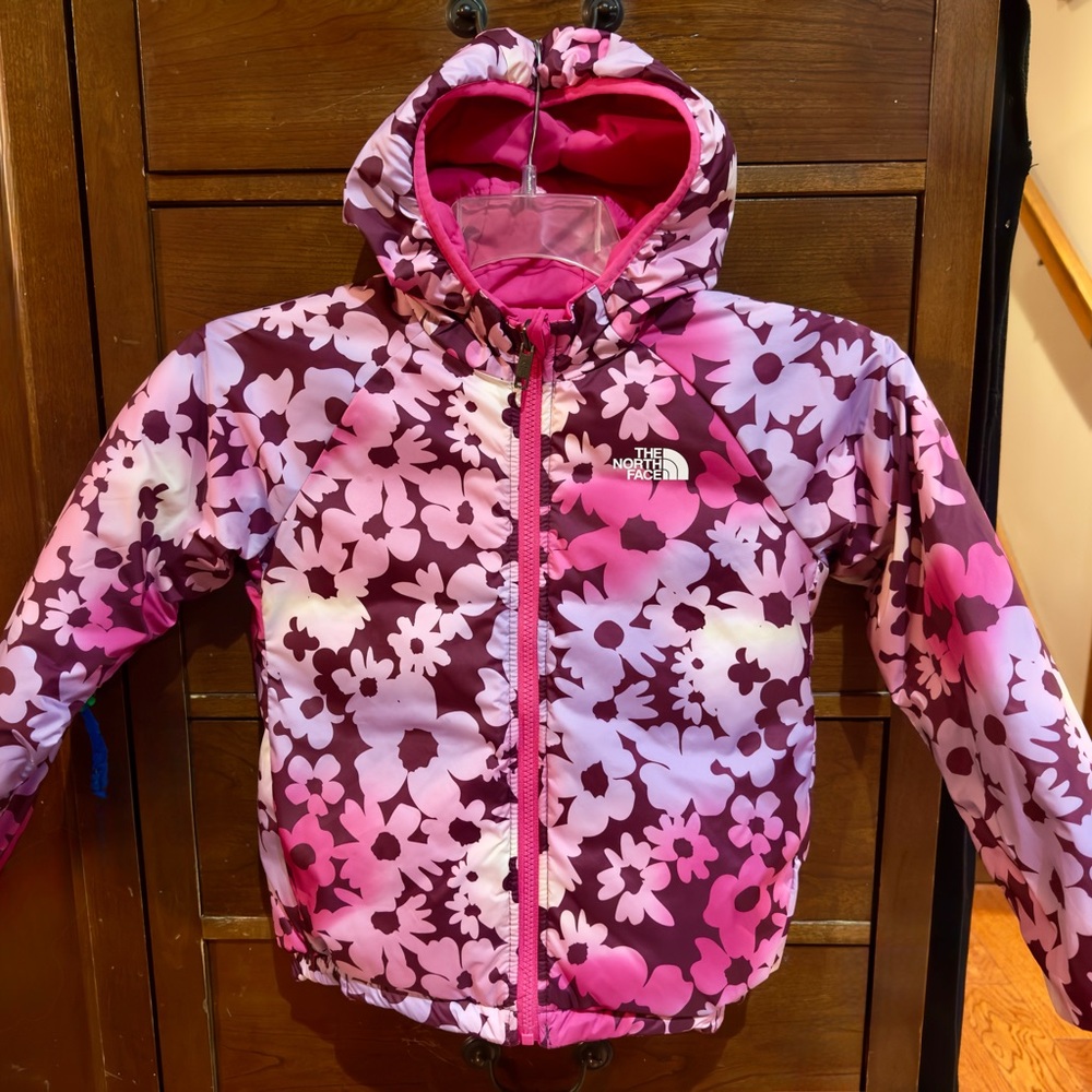 The North Face Pink and Purple Floral Jacket